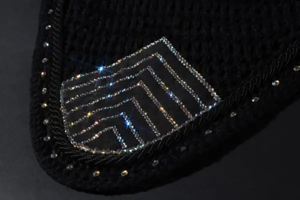 Fly Veil with Crystal Embellished Design - Various Colours - Image 3