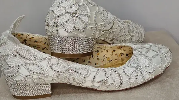Bespoke - Crystal Embellished Wedding Shoes - Own Product