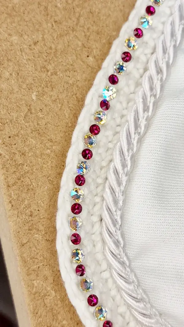 Fly Veil with Crystal Embellished Design - Various Colours - Image 20