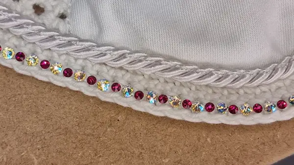 Fly Veil with Crystal Embellished Design - Various Colours - Image 19