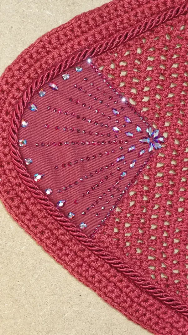Fly Veil with Crystal Embellished Design - Various Colours - Image 18
