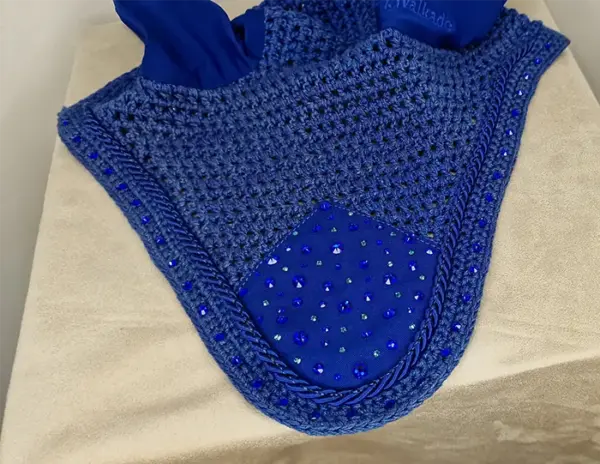 Fly Veil with Crystal Embellished Design - Various Colours - Image 15