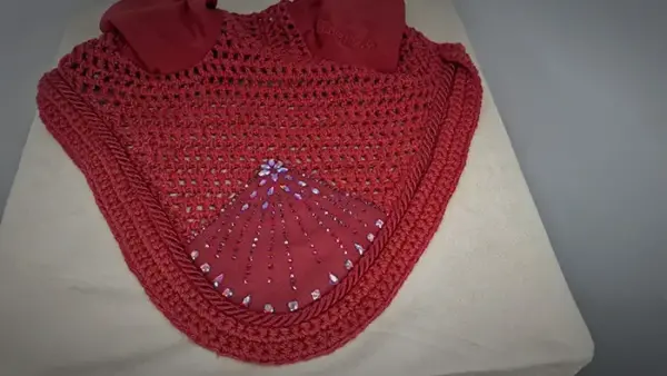 Fly Veil with Crystal Embellished Design - Various Colours - Image 14