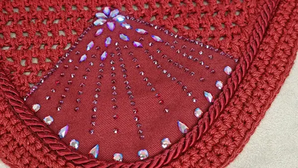 Fly Veil with Crystal Embellished Design - Various Colours - Image 13