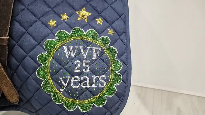 Saddle Square with Crystal Embellished Bespoke Crystal Design - Various Colours - Image 11