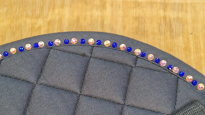 Saddle Square with Crystal Embellished Bespoke Crystal Design - Various Colours - Image 18