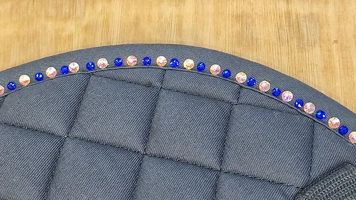 Saddle Square with Crystal Embellished Bespoke Crystal Design - Various Colours - Image 17