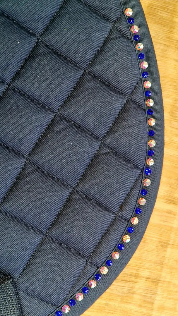 Saddle Square with Crystal Embellished Bespoke Crystal Design - Various Colours - Image 15