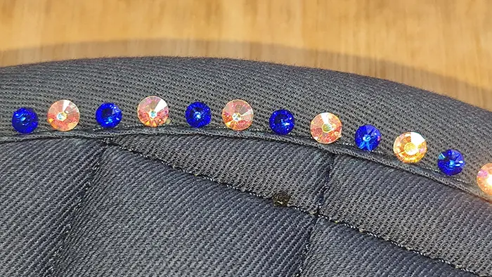 Saddle Square with Crystal Embellished Bespoke Crystal Design - Various Colours - Image 14