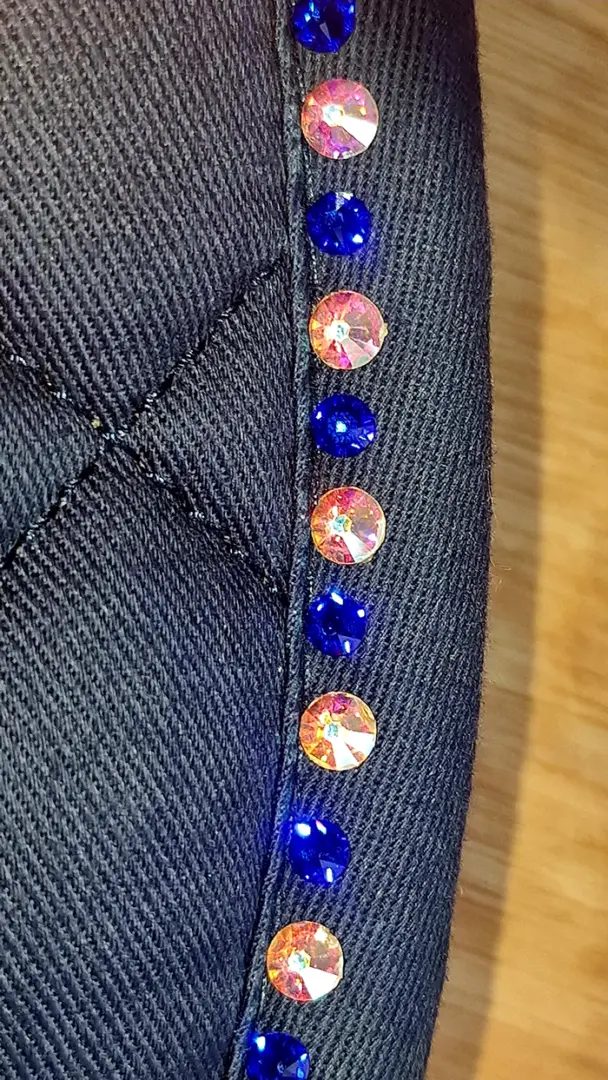 Saddle Square with Crystal Embellished Bespoke Crystal Design - Various Colours - Image 13