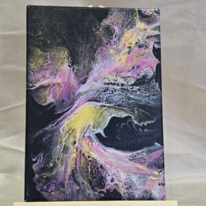 Cotton Candy - Black, Pink & Yellow Cotton Canvas