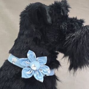 Counting Sheep Flower Bow in Blue